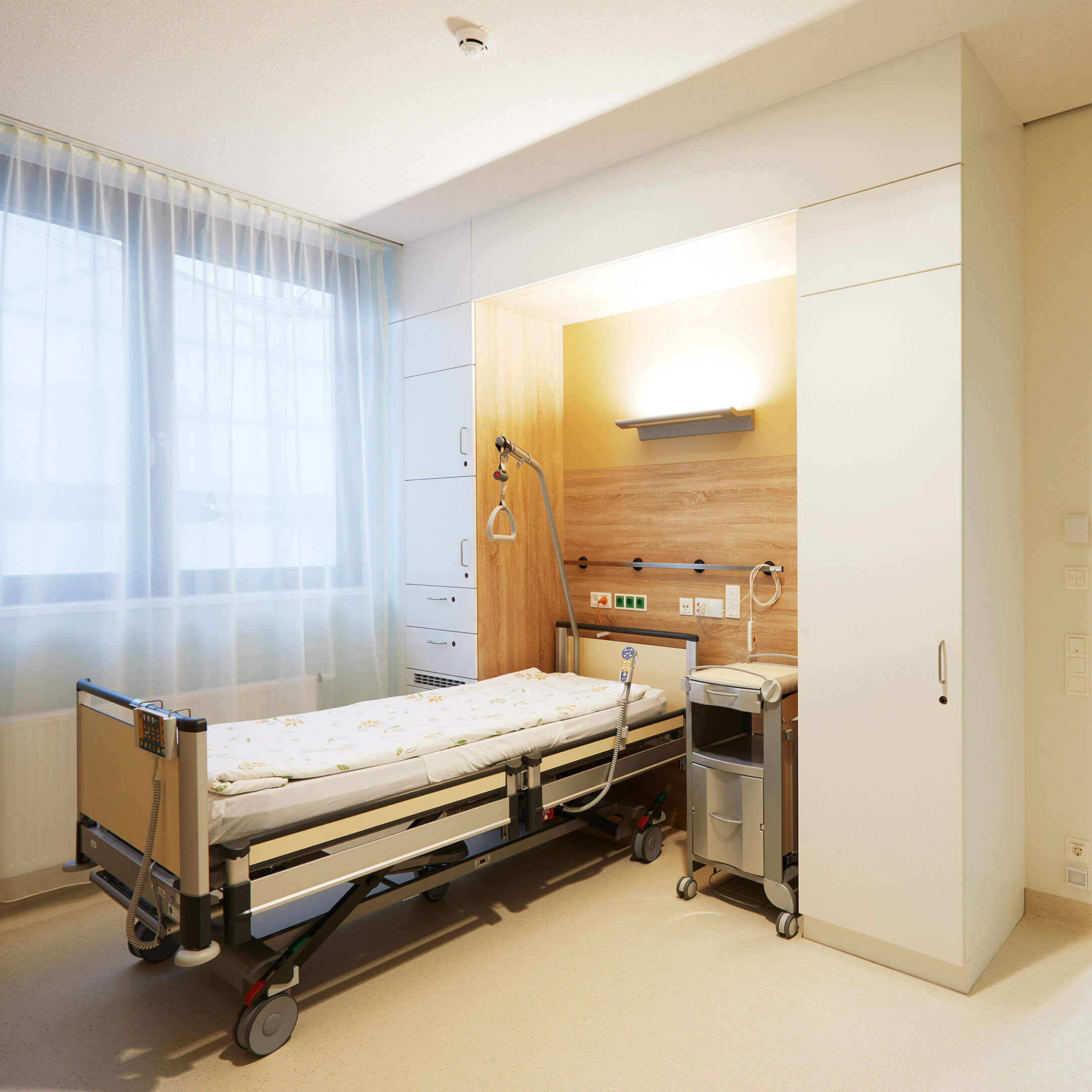 Nemocniční pokoj v nemocnici sester Alžbětinek, Vídeň, Rakousko