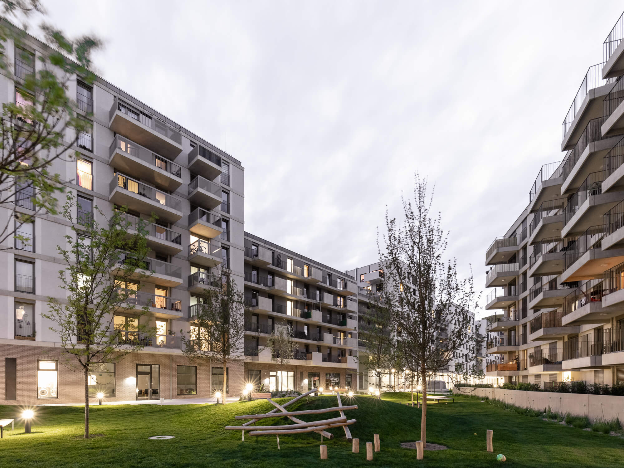 Bytová výstavba ve Nordbahnhof ve Vídni