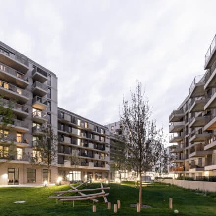 Bytová výstavba ve Nordbahnhof ve Vídni