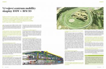 Novinový článek z magazínu Development News na téma Vývojové centrum mobility skupiny BMW v BIM 5D